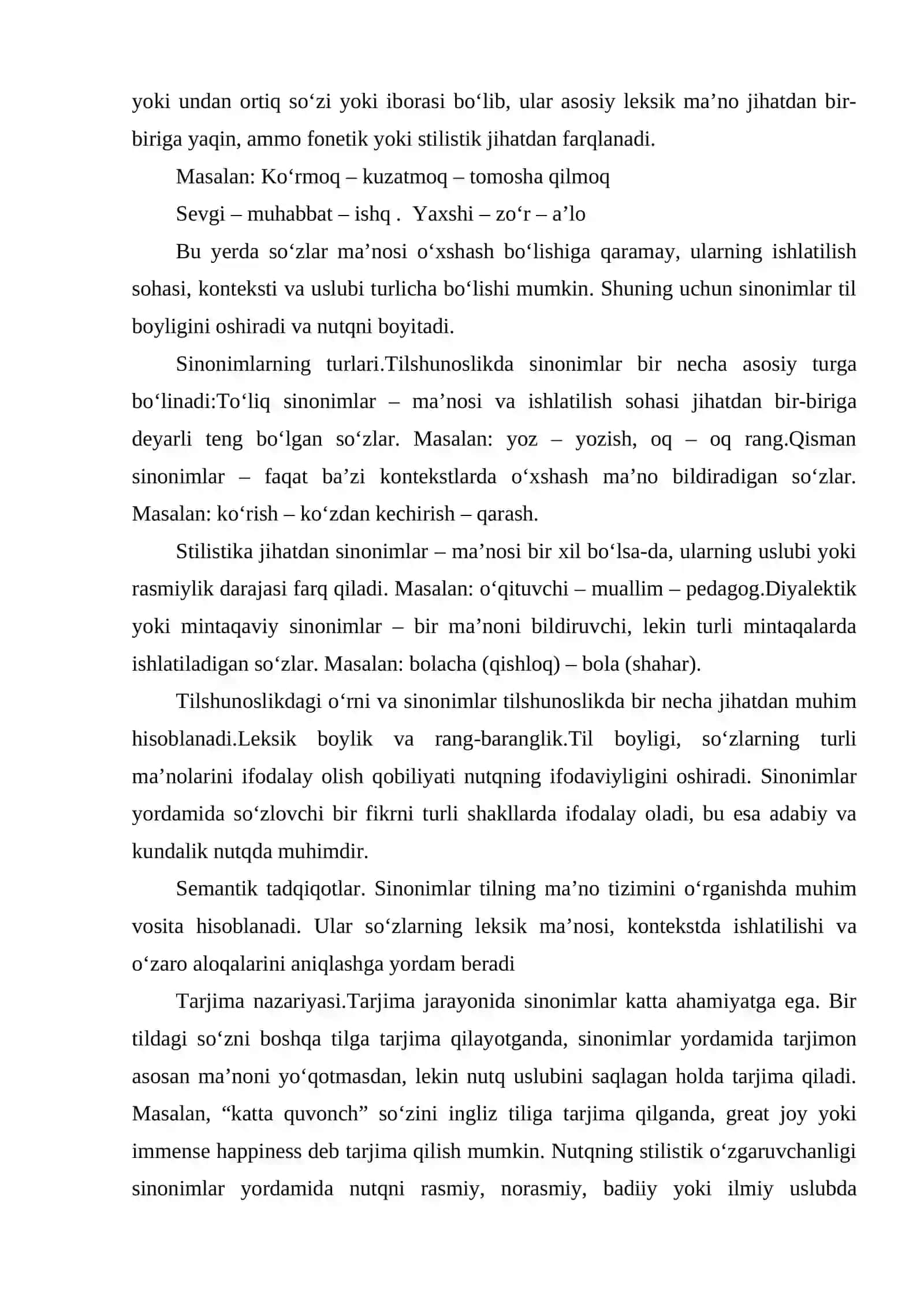 Tarjima jarayonida sinonimlarning tanlanishi va ularning funksional ahamiyati 4