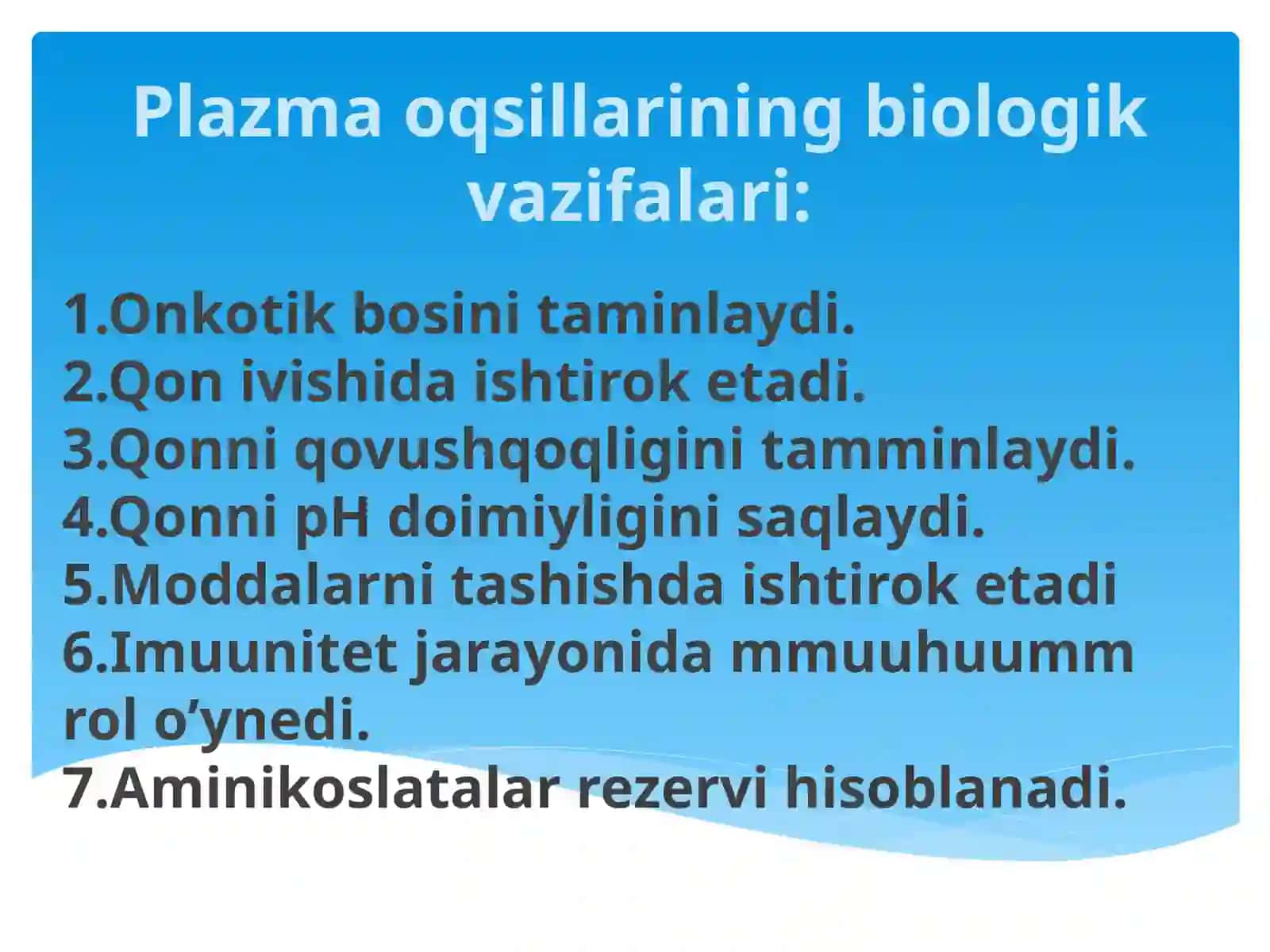 Qonning vazifalari va fizikkimyoviy xossalari Qonning ivish sistemasi va unda ishtirok etuvchi omillar 4