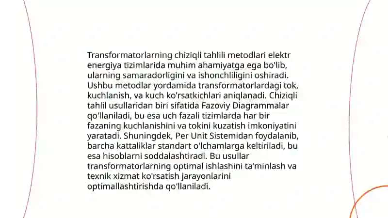 Transformatorlarni matematik madellashtirish 4