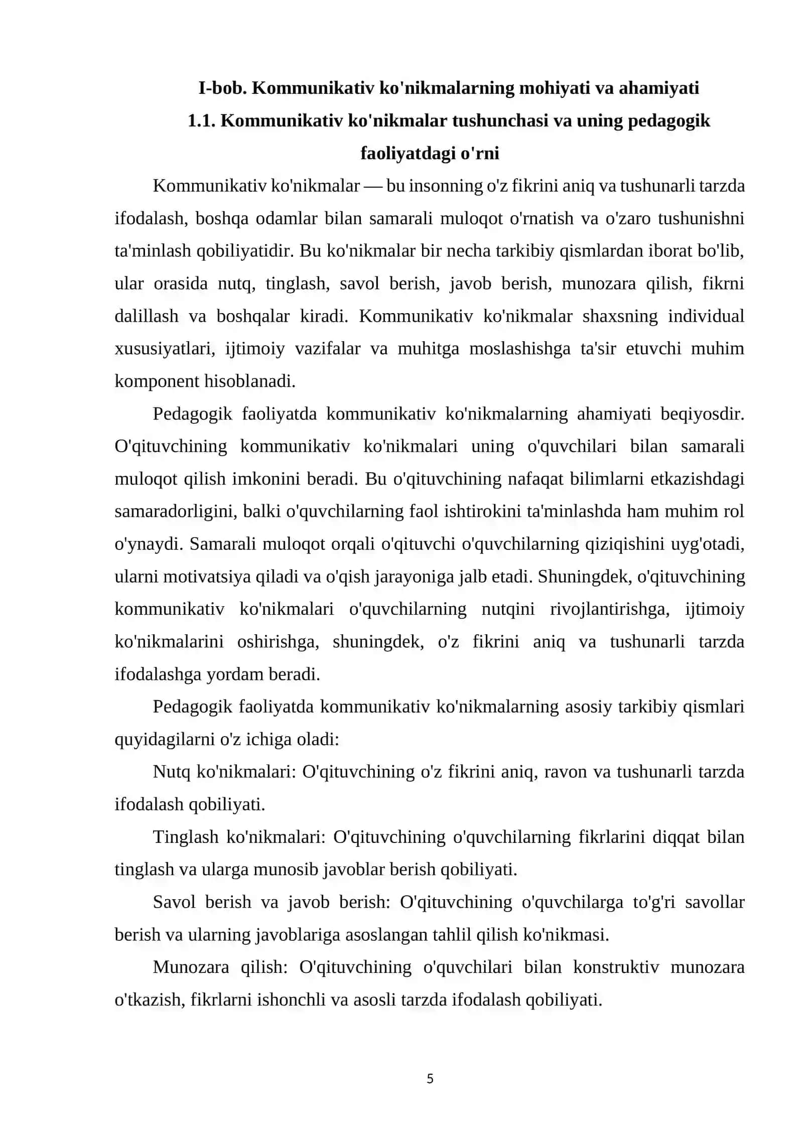 PEDAGOGIK FAOLIYATDA KOMMUNIKATIV KO'NIKMALAR 4