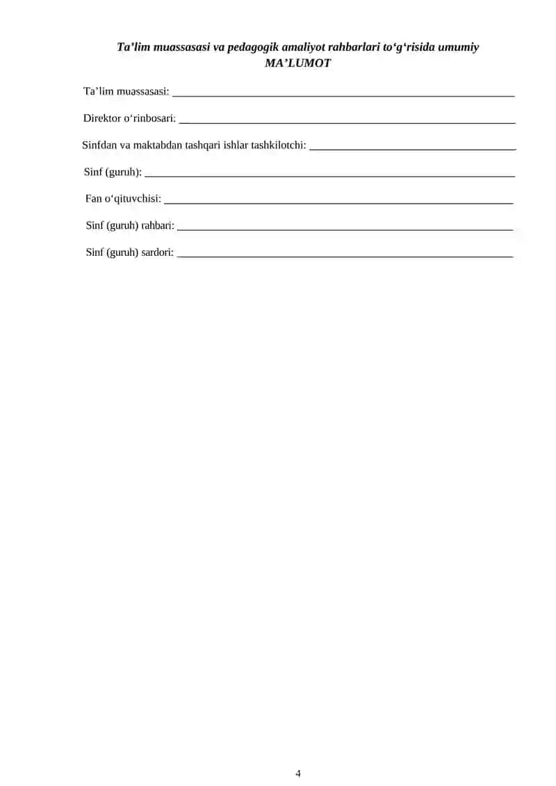 PEDAGOGIK AMALIYOTNING KUNDALIK YOZUVLARI 4