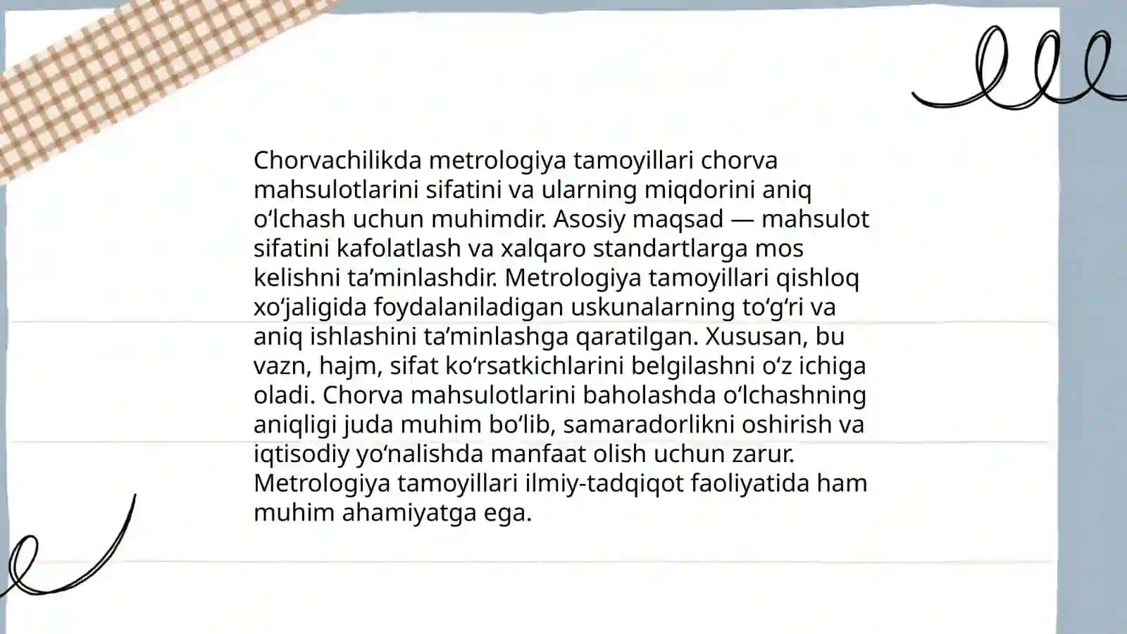 Chorvachilik mahsulotlarni standartlashtrish,metralogiyasi va sertifikqtlashtrish asoslari 4
