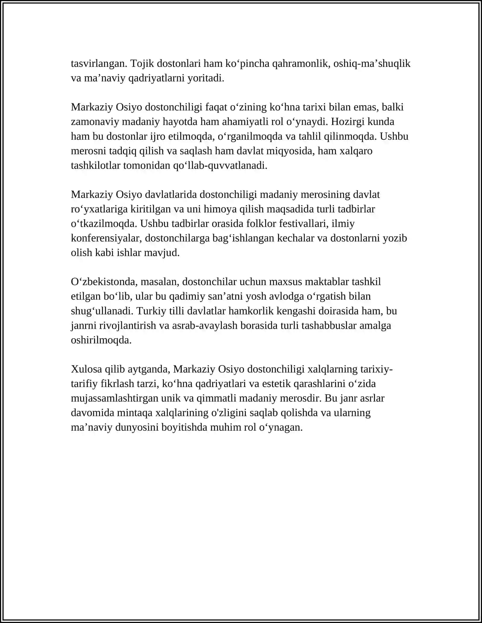 MARKAZIY OSIYODA DOSTONCHILIK ULARDA MA'NAVIY TARBIYAGA O'ZIGA XOS YONDASHUVLAR 4