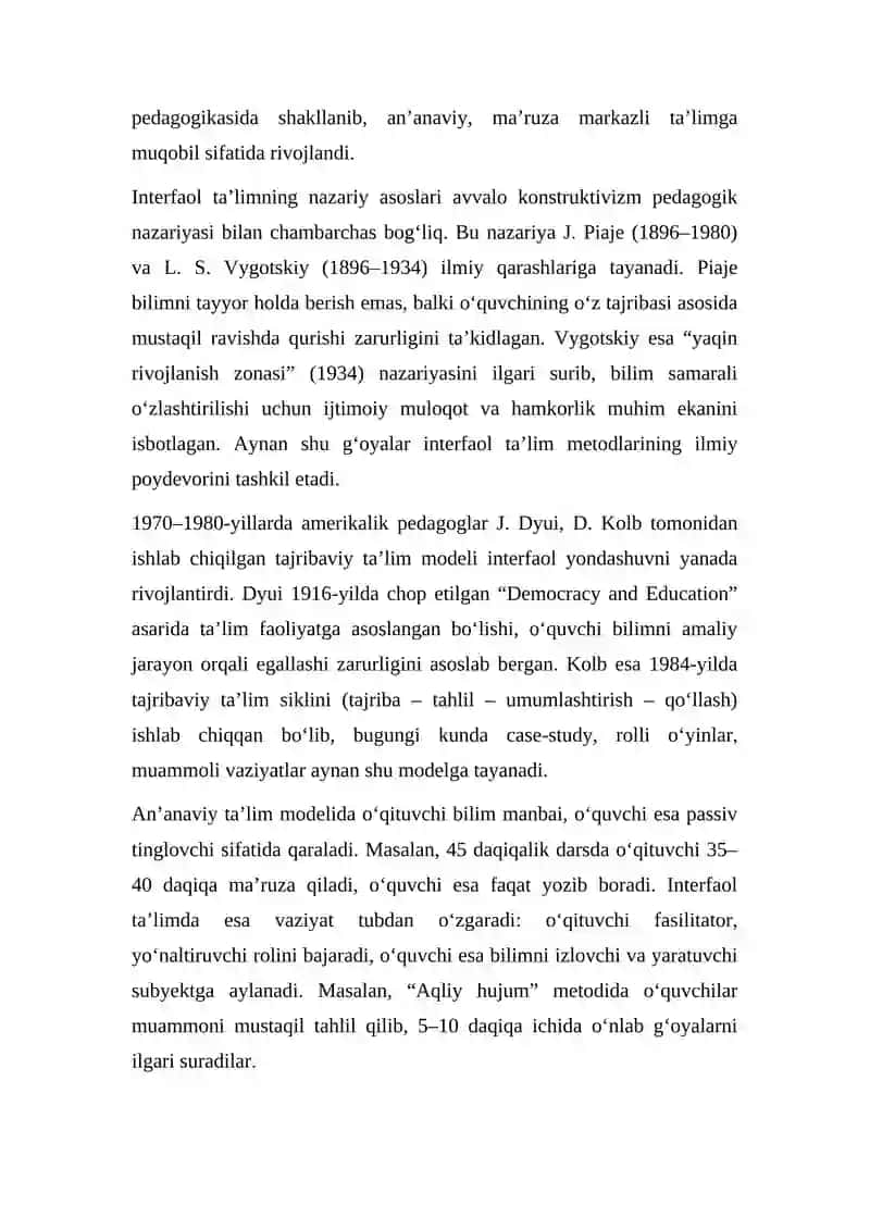 Taʼlim jarayonida interfaol usullardan foydalanish metodikalari 4