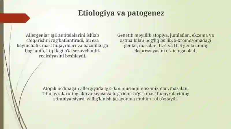O'tkir Allergik kasalliklar 4