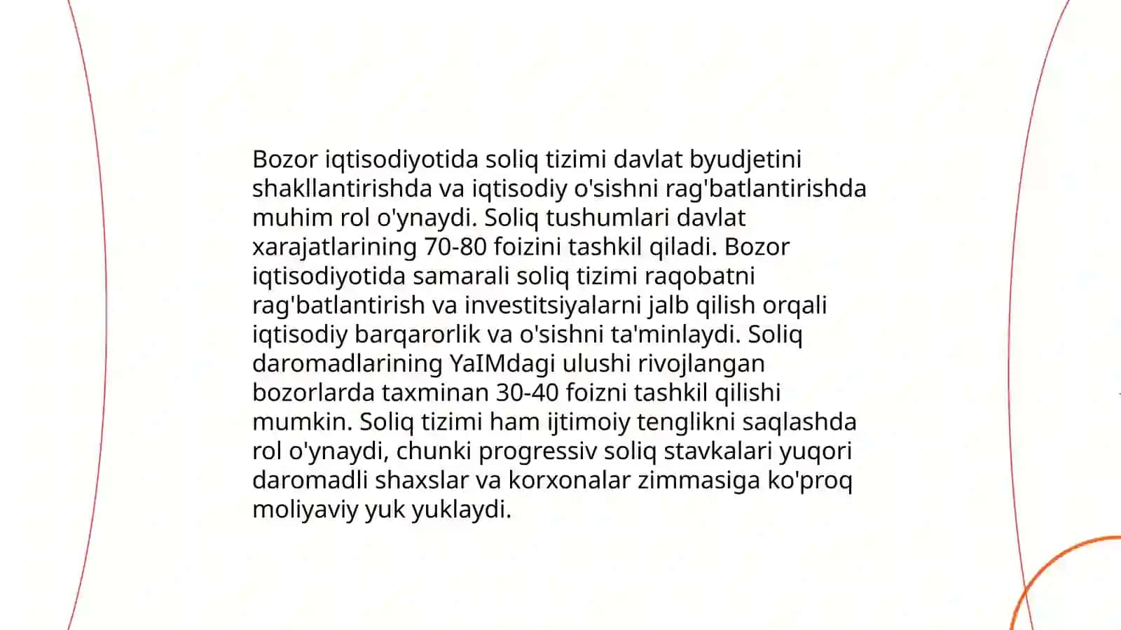 Soliq tizimi bozor iqtisodiyotidagi vazifalari 4