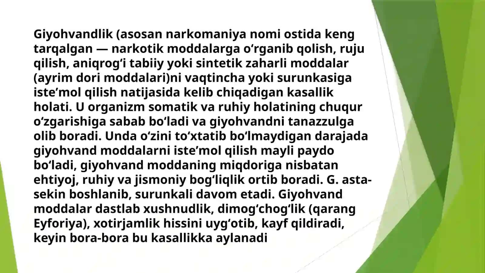 TABIIY VA SINTETIK NARKOTIK VOSITALAR. FOYDASI VA ZARARI 4