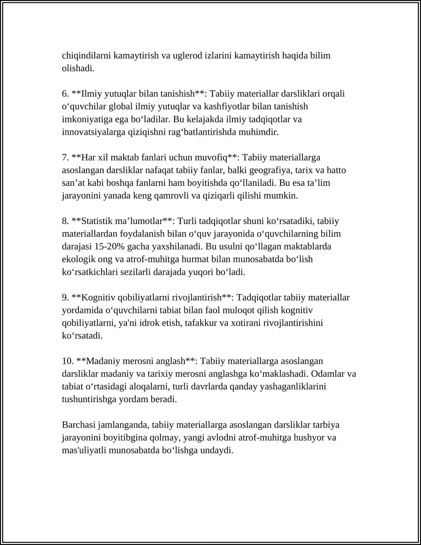 TABIIY MATERIALLAR BILAN ISHLASH DARSLARINI TASHKIL ETISH METODIKASI 4