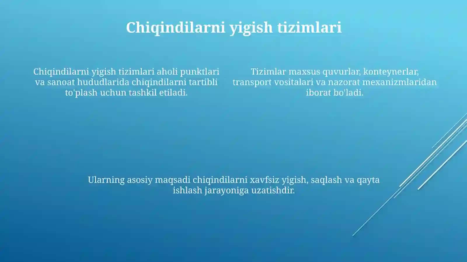 Chiqindilarni yigish tizimlari tushunchasi 4