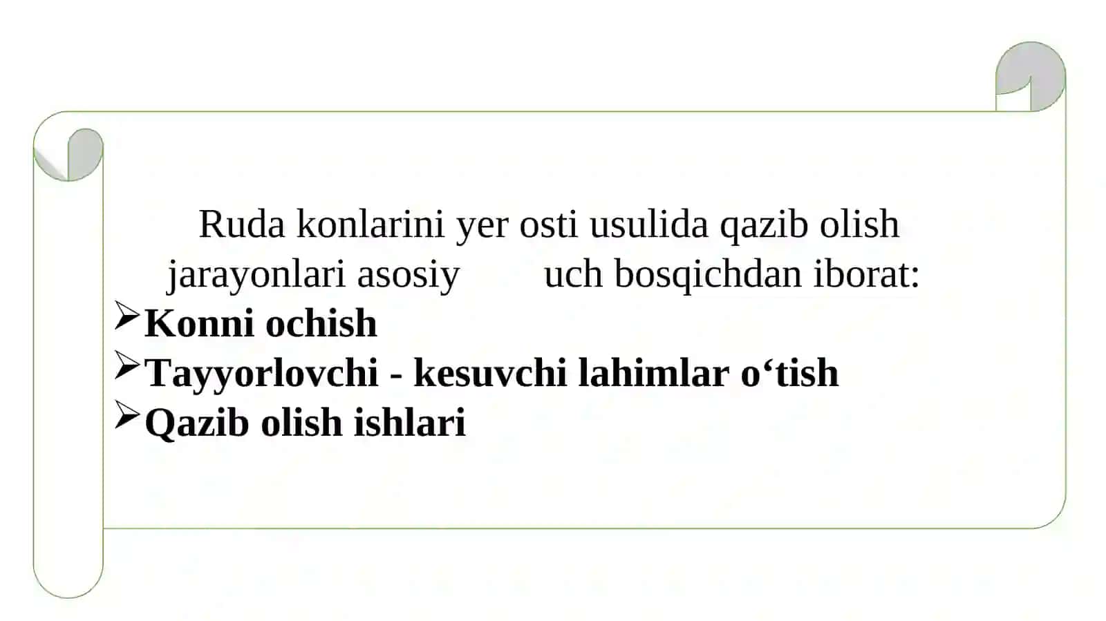 Rudani qazib olish usullari va tartibi 4