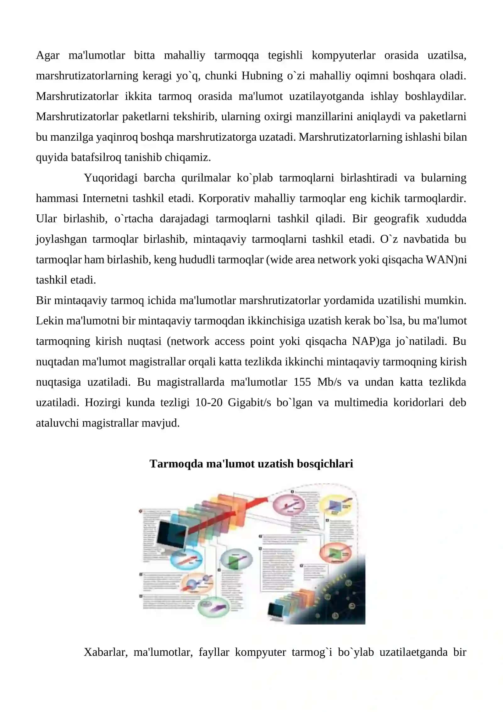 “Ma’lumotlarni uzatish qurilmalari. Konsentratorlar, kommutatorlar va marshrutizatorlar” 4