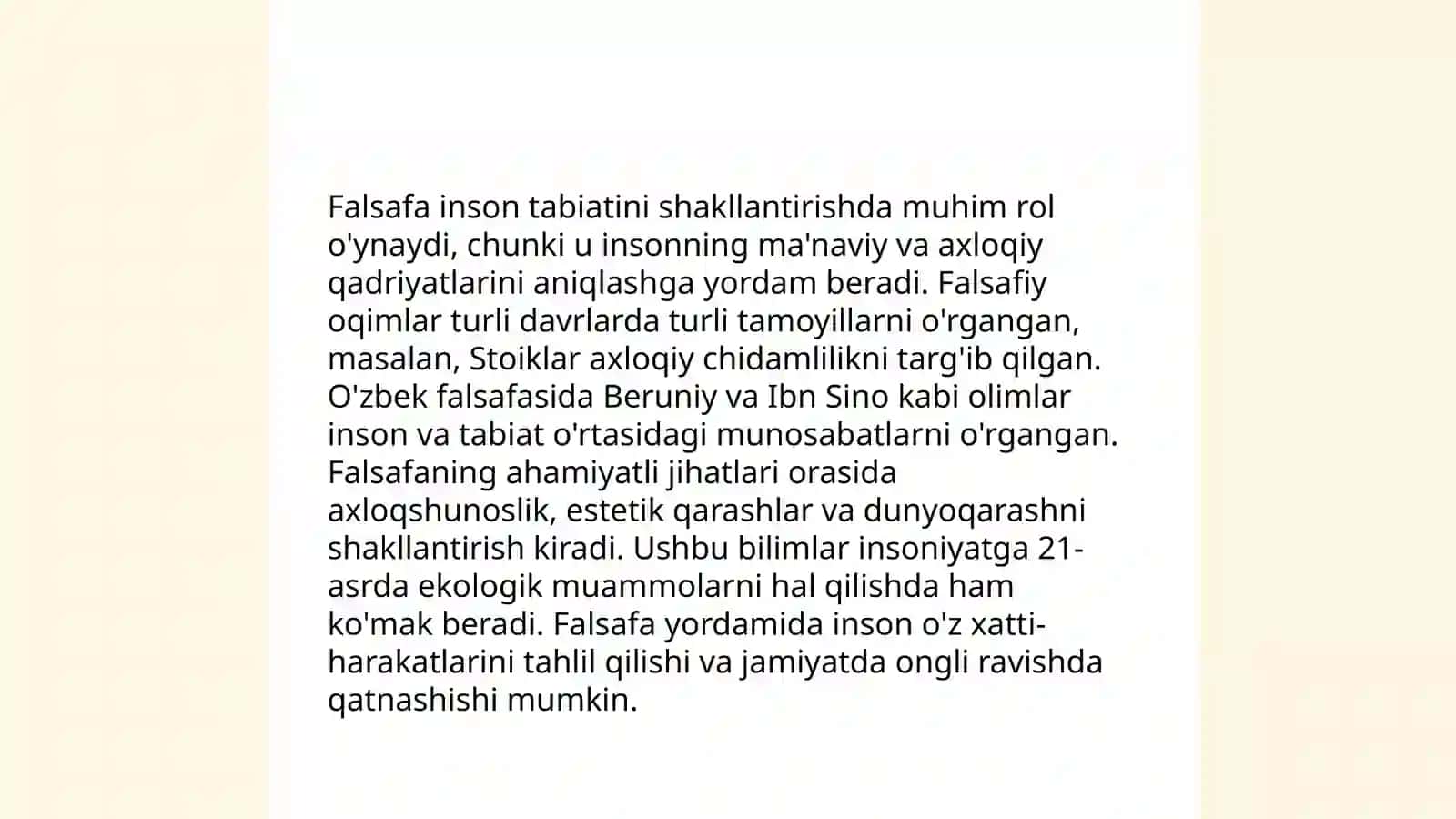 Insonning manaviy kamolotida falsafiy dunyoqarashning roli 4