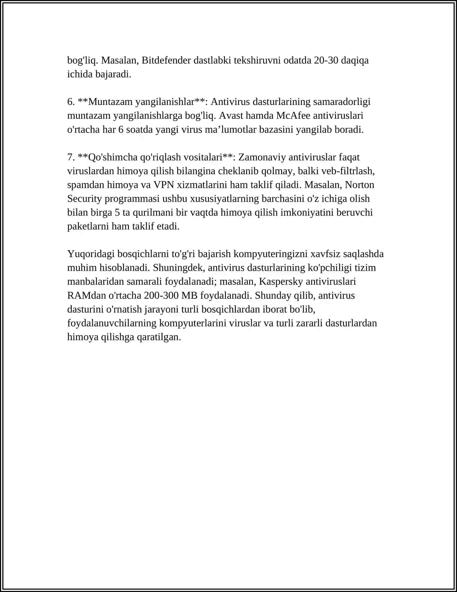 ANTIVIRUS DASTURLARI BILAN ISHLASH 4