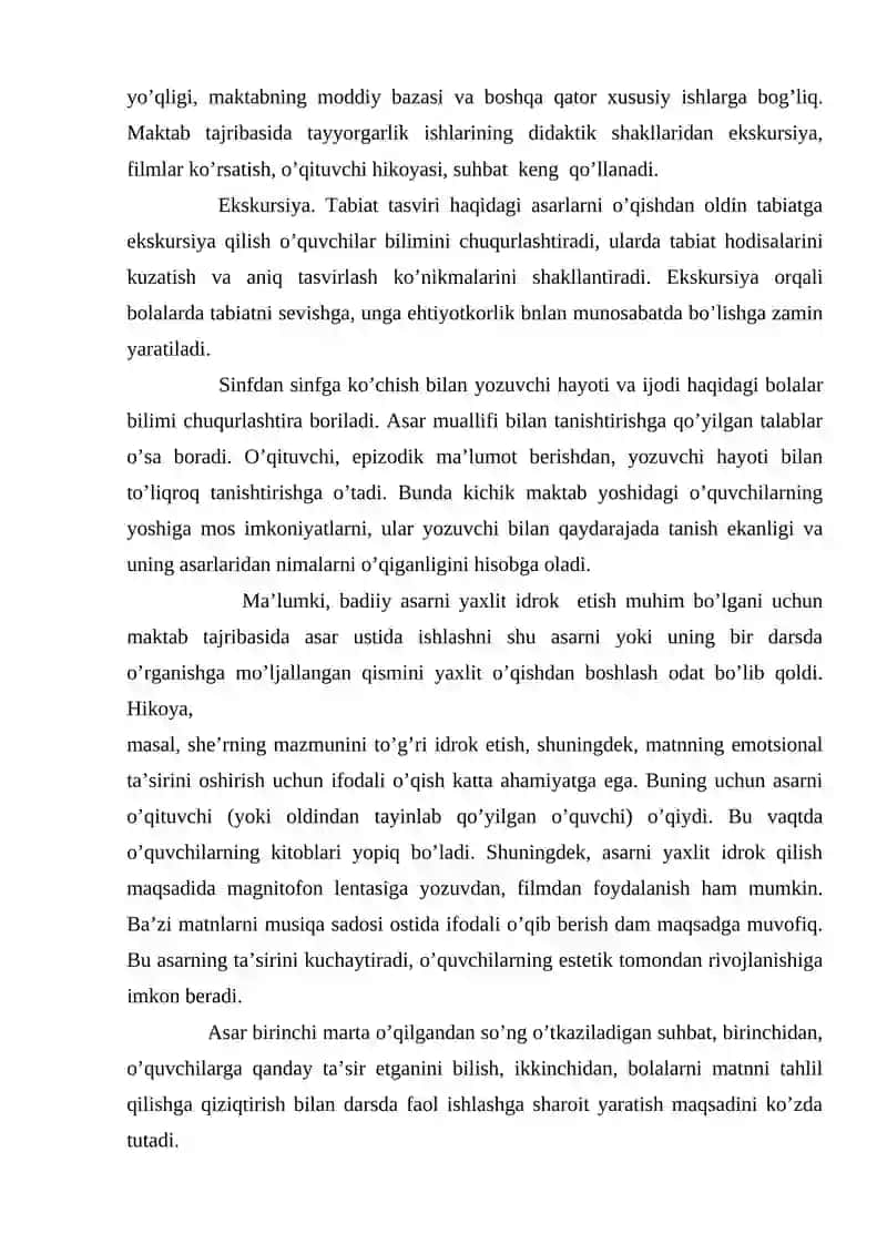 Badiiy asar ustida  ishlash jarayoni 4