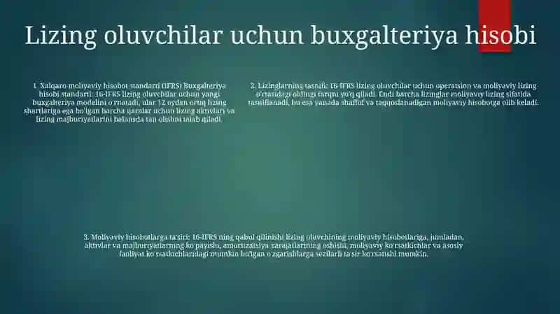 Lizing Operatsiyalari Hisobi 4