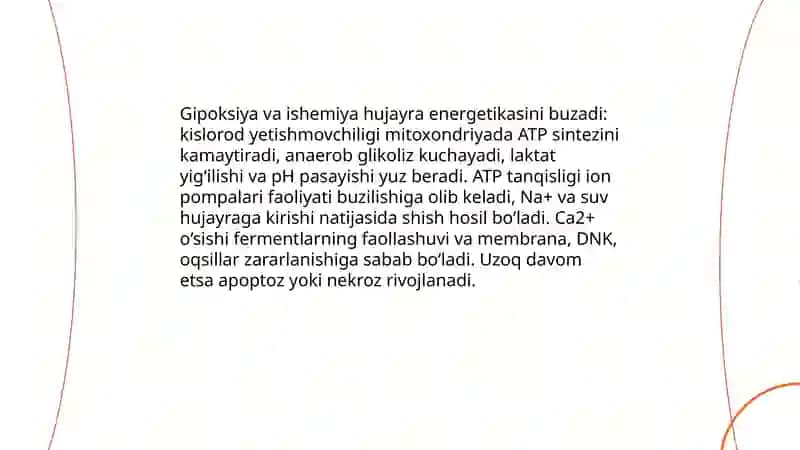 Hujayraning zararlanishi nobud bo‘lishi va sabablari 4