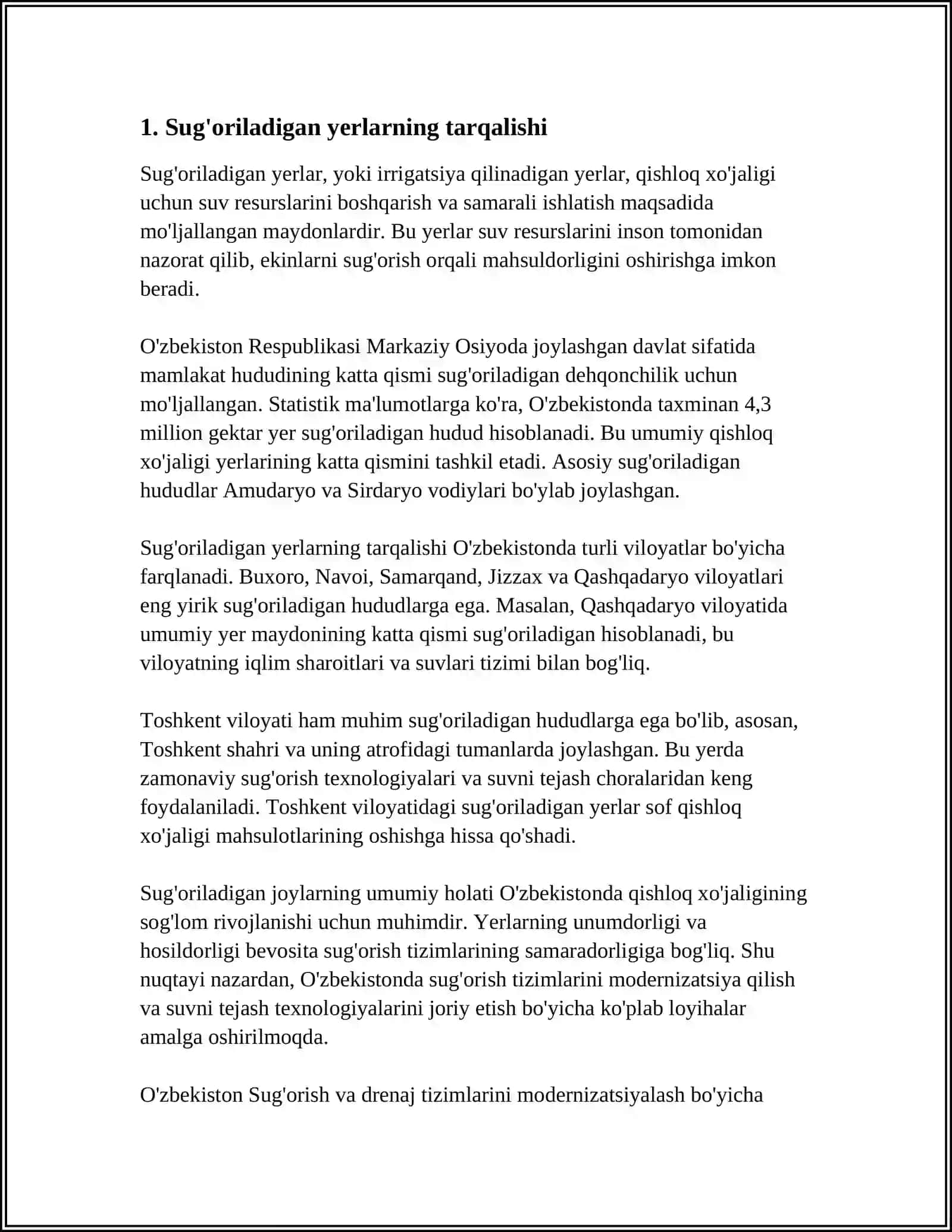 CHO'L MINTAQA SUG'ORILADIGAN TUROQLARINING TARQALISH QONUNIYATLARI ASOSIDA XARITANOMALAR TUZISH 4