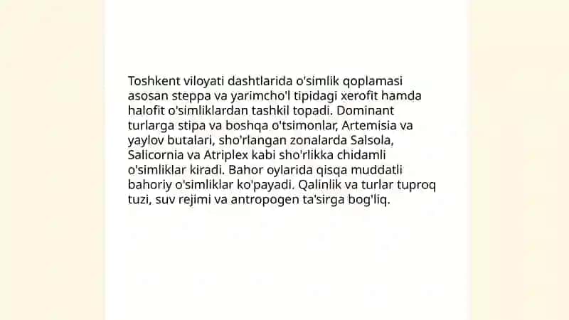 Toshkent viloyati ósmiklik va hayvonlar 4