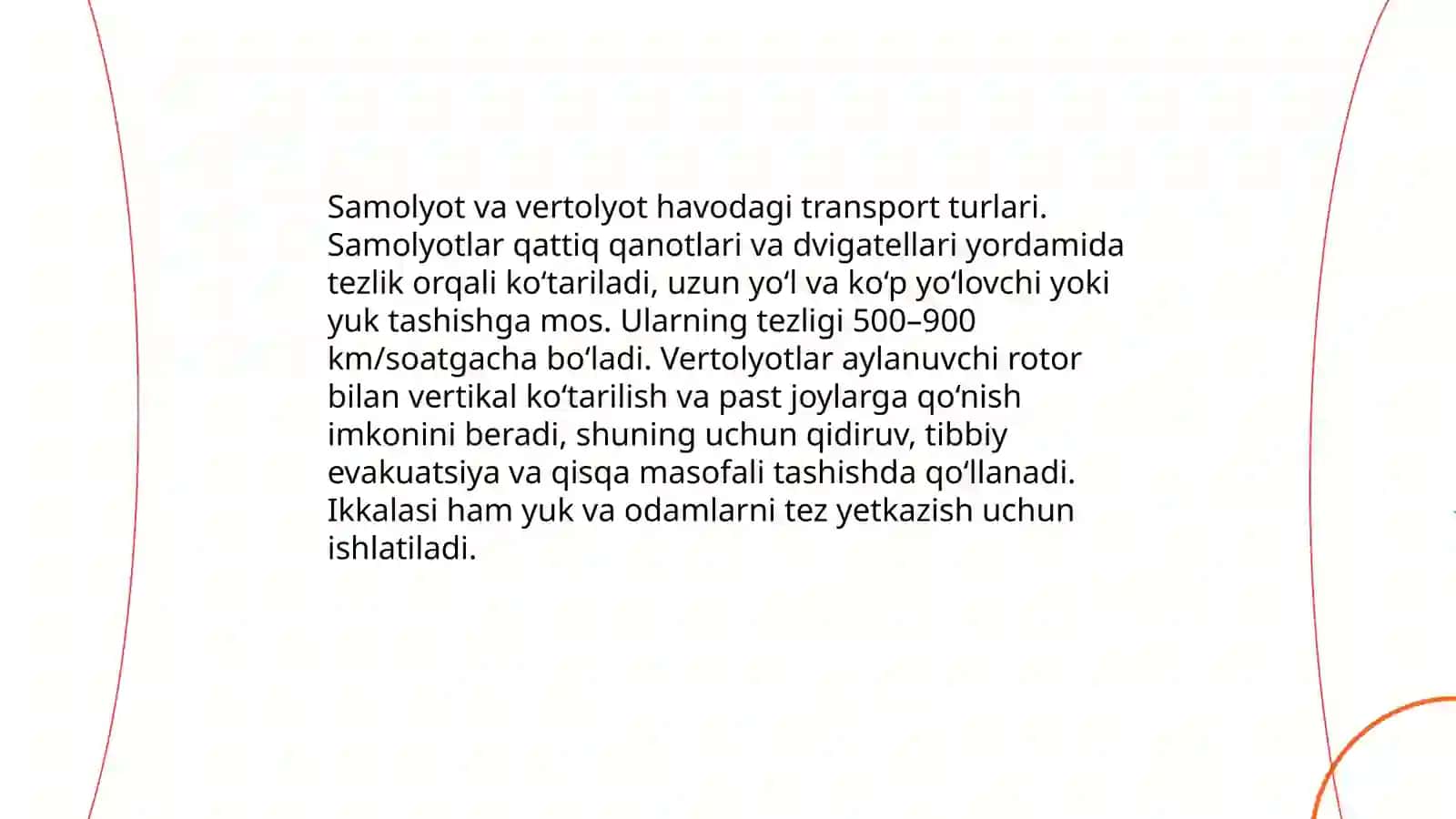 Qanday transport turlari 4