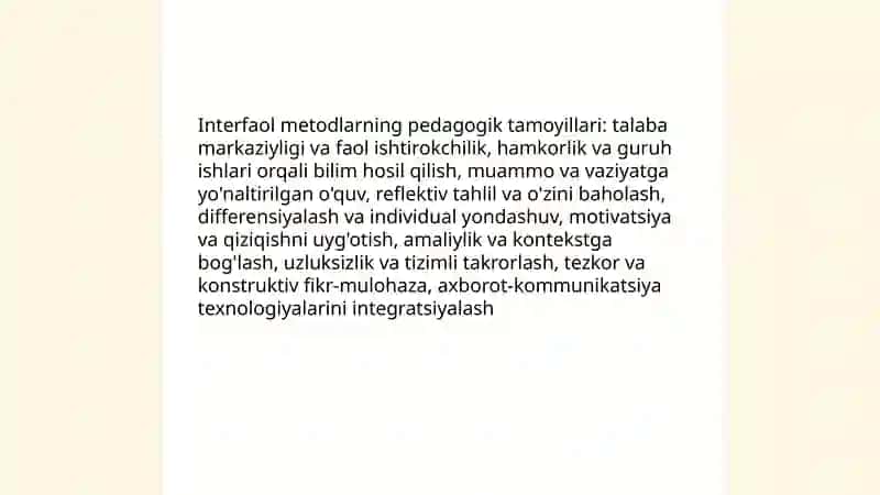 Interfaol metodlar va ularning mohiyati 4