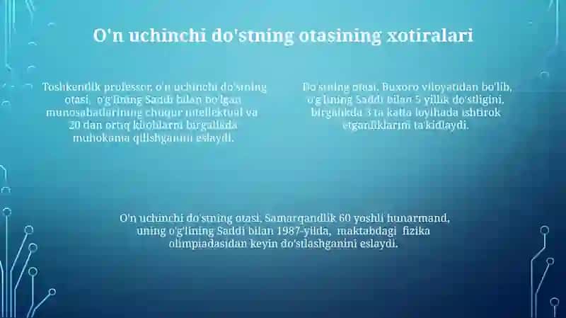 Saddi Iskandariy dostonining boblari boʻyicha tavsifi 4