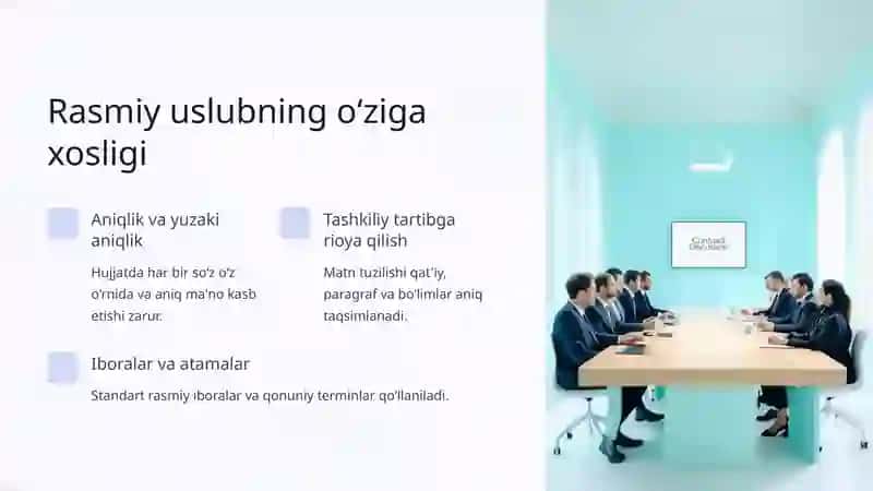 Ish yuritish tili va uslubi: Hujjatlar matniga qo‘yiladigan talablar 4