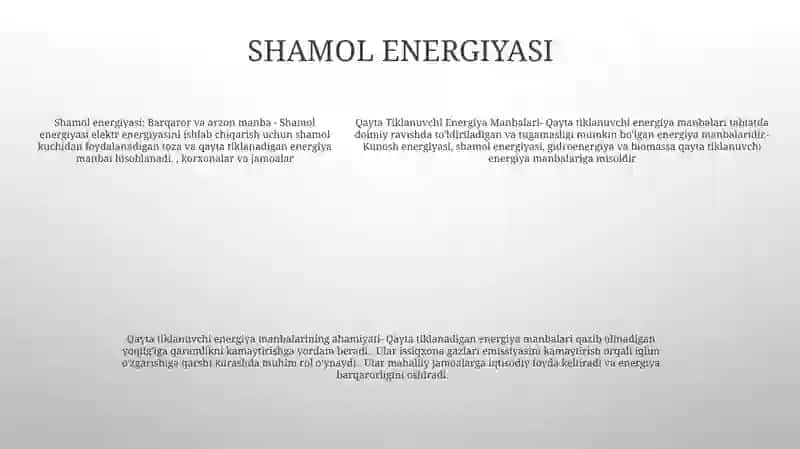 Qayta Tiklanuvchi Energiya Manbalari 4