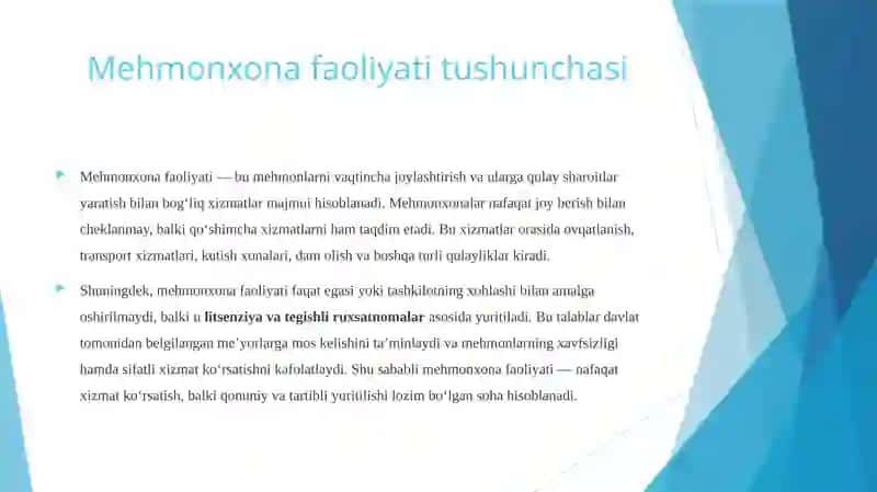 Mehmonxona faoliyatini to'xtatish sabablari va uni amalga oshirish tartibi 4