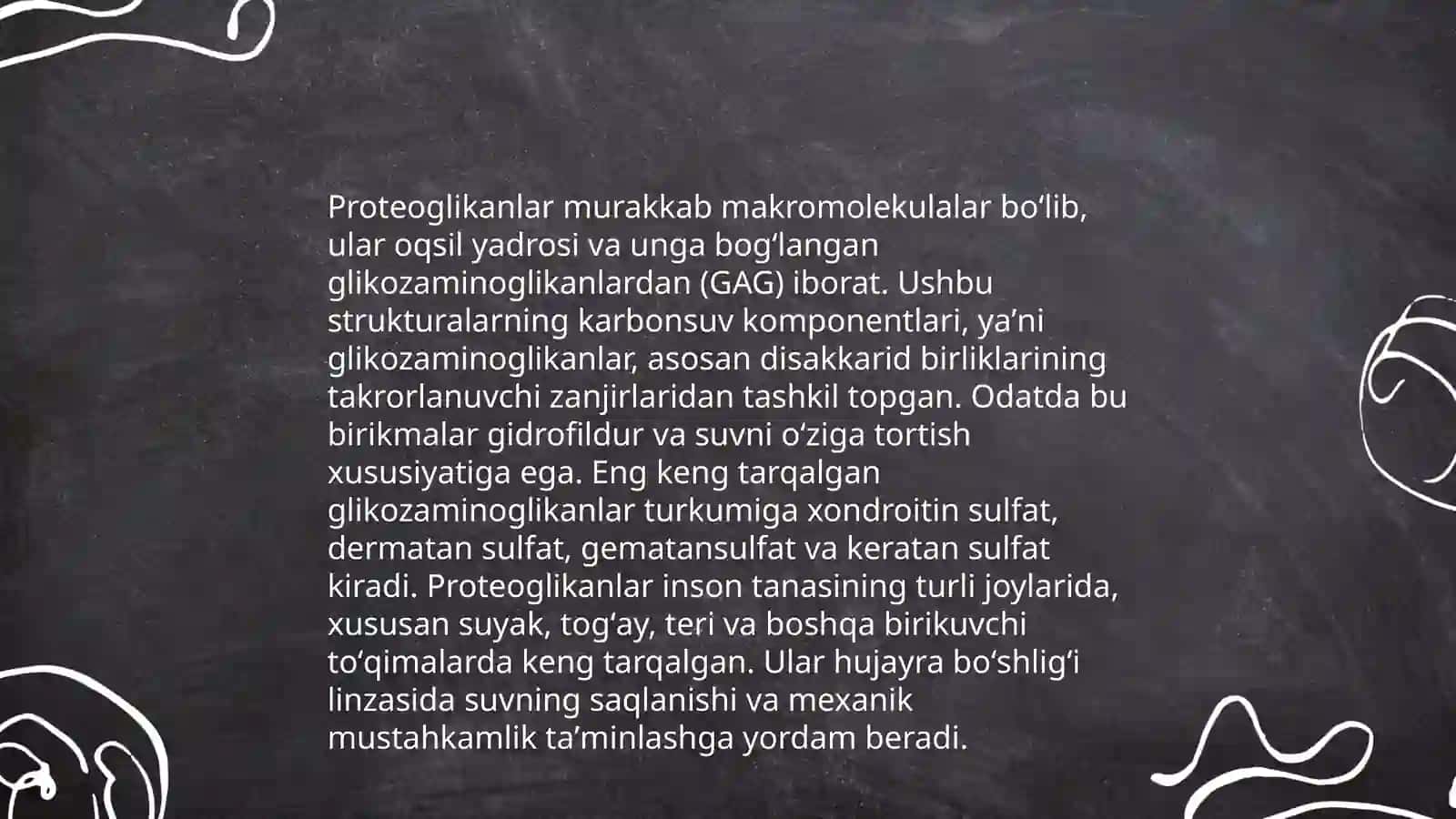 Glikoprotein va proteoglikanlar.Ularning karbonsuv qismlari haqida tushuncha 4