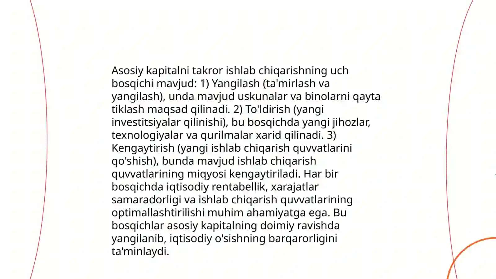 Asosiy kapitalni takror ishlab chiqarish va undan foydalanish samaradorligi 4