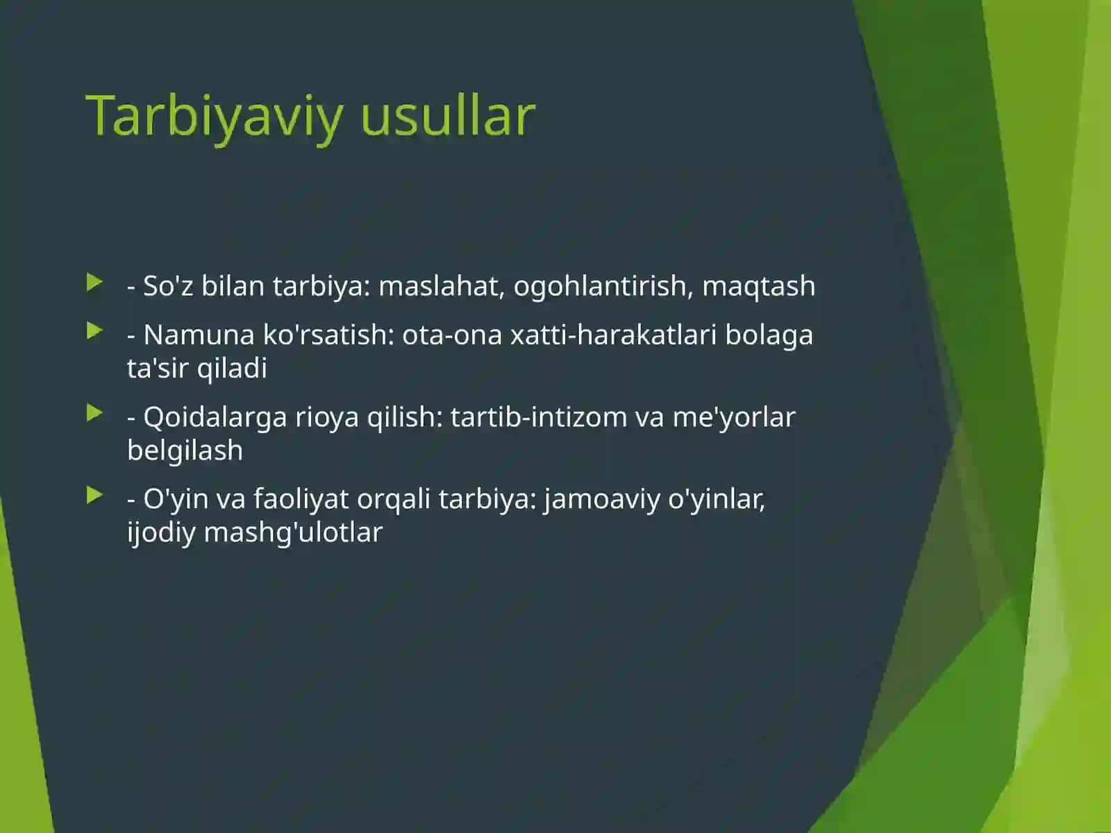 Oilada tarbiya asoslari 4