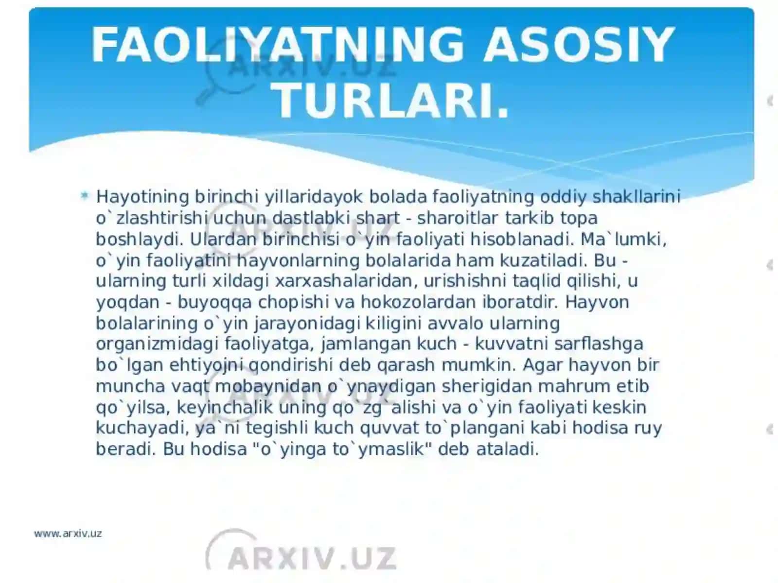 Faoliyat va uning turlari 4