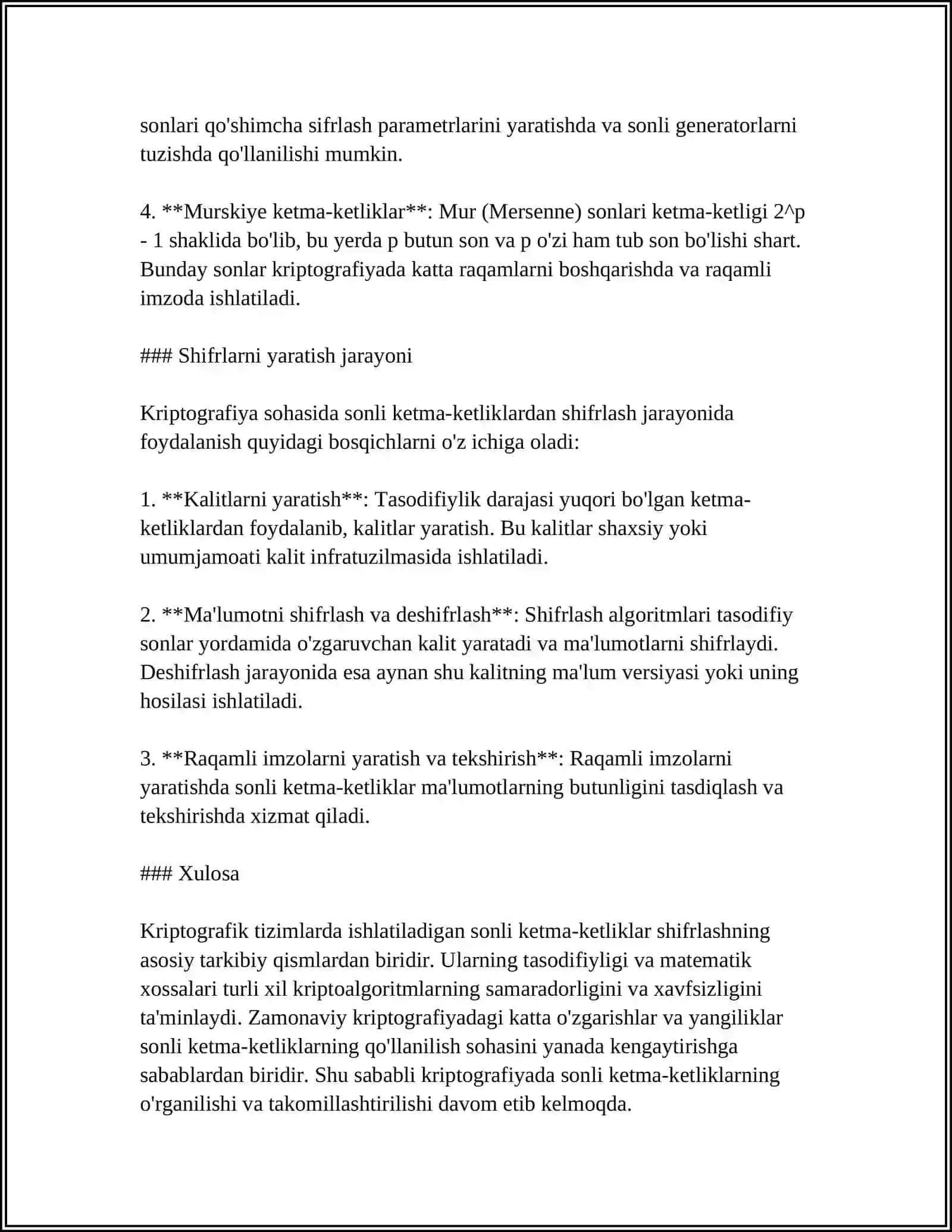 KRIPTOGRAFIYA SONLI KETMA-KETLIKLARNING TATBIQI 4