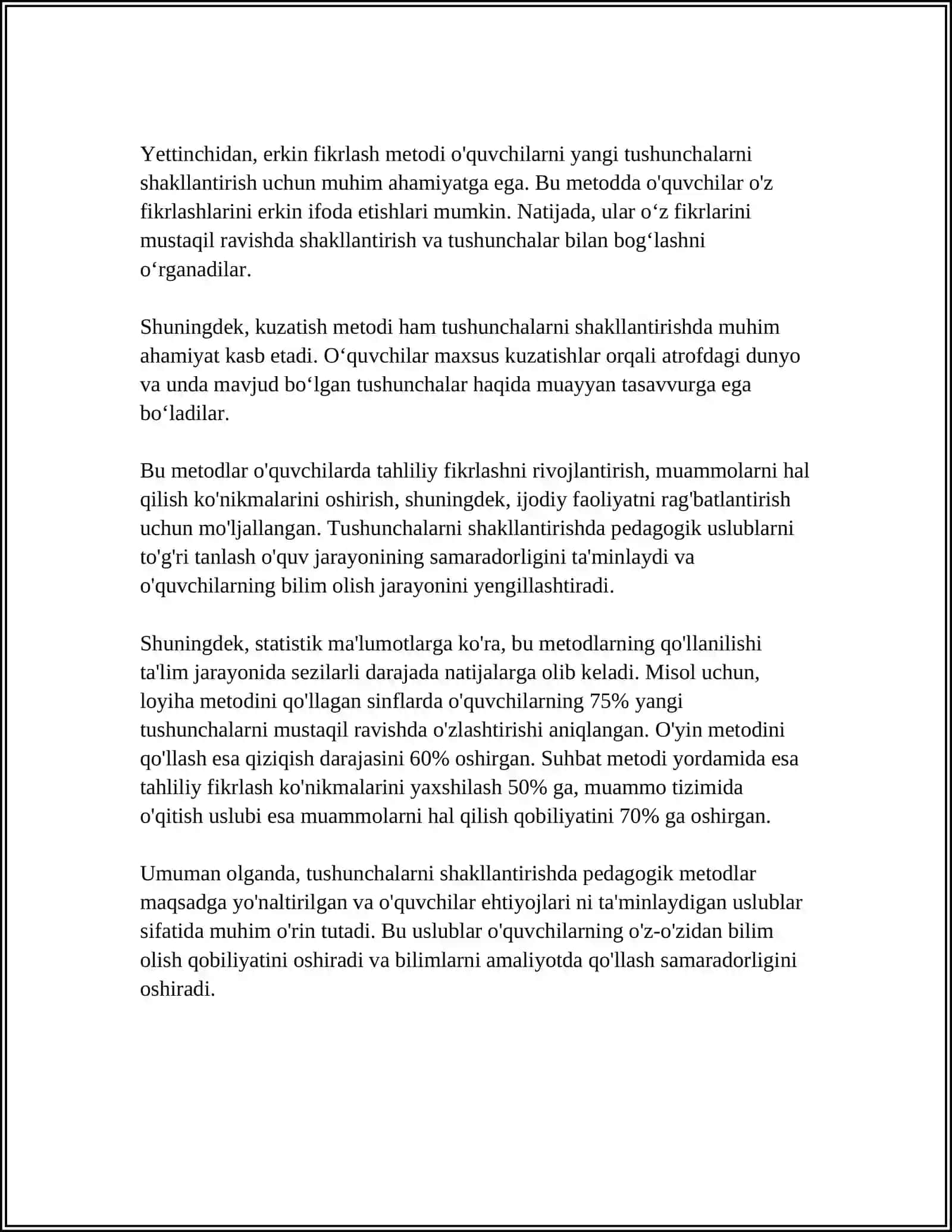 TUSHUNCHALARNI SHAKLLANTIRISH VA RIVOJLANTIRISH USULLARI 4