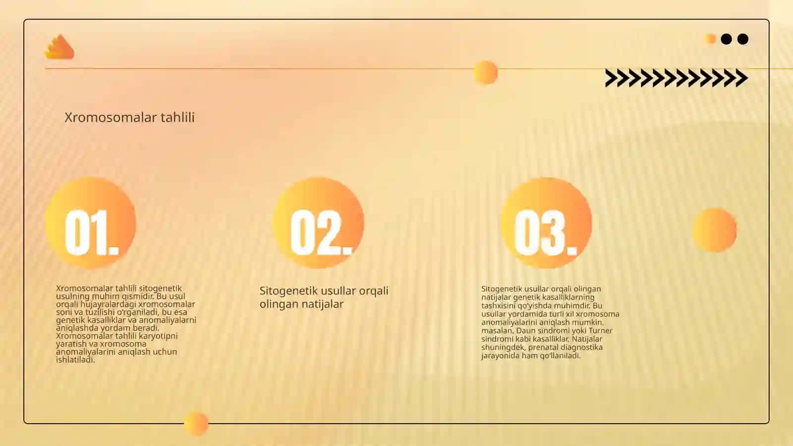 Odam genetikasini oʻrganish usullari:sitogenetik, dermotoglifika, biokimyoviy. Prenetal diagnostika 4