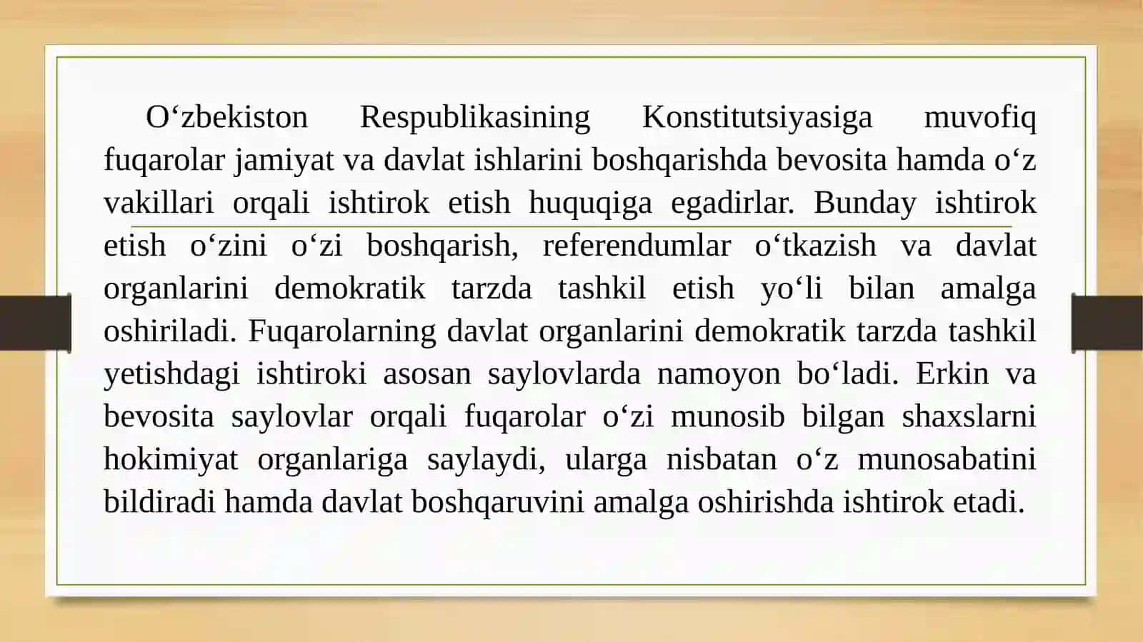 Saylov tushunchasi va uning yoshlar faoliyatidagi tutgan o`rni 4