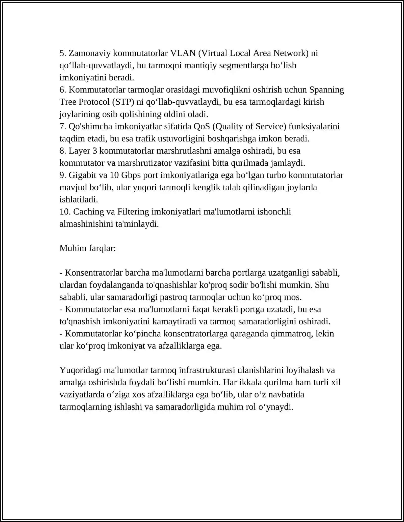 Kommutorlar va Konsentratorlar 4
