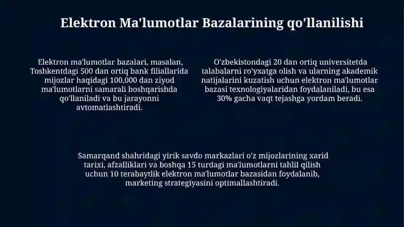 Elektron Ma'lumotlar Bazalari 4