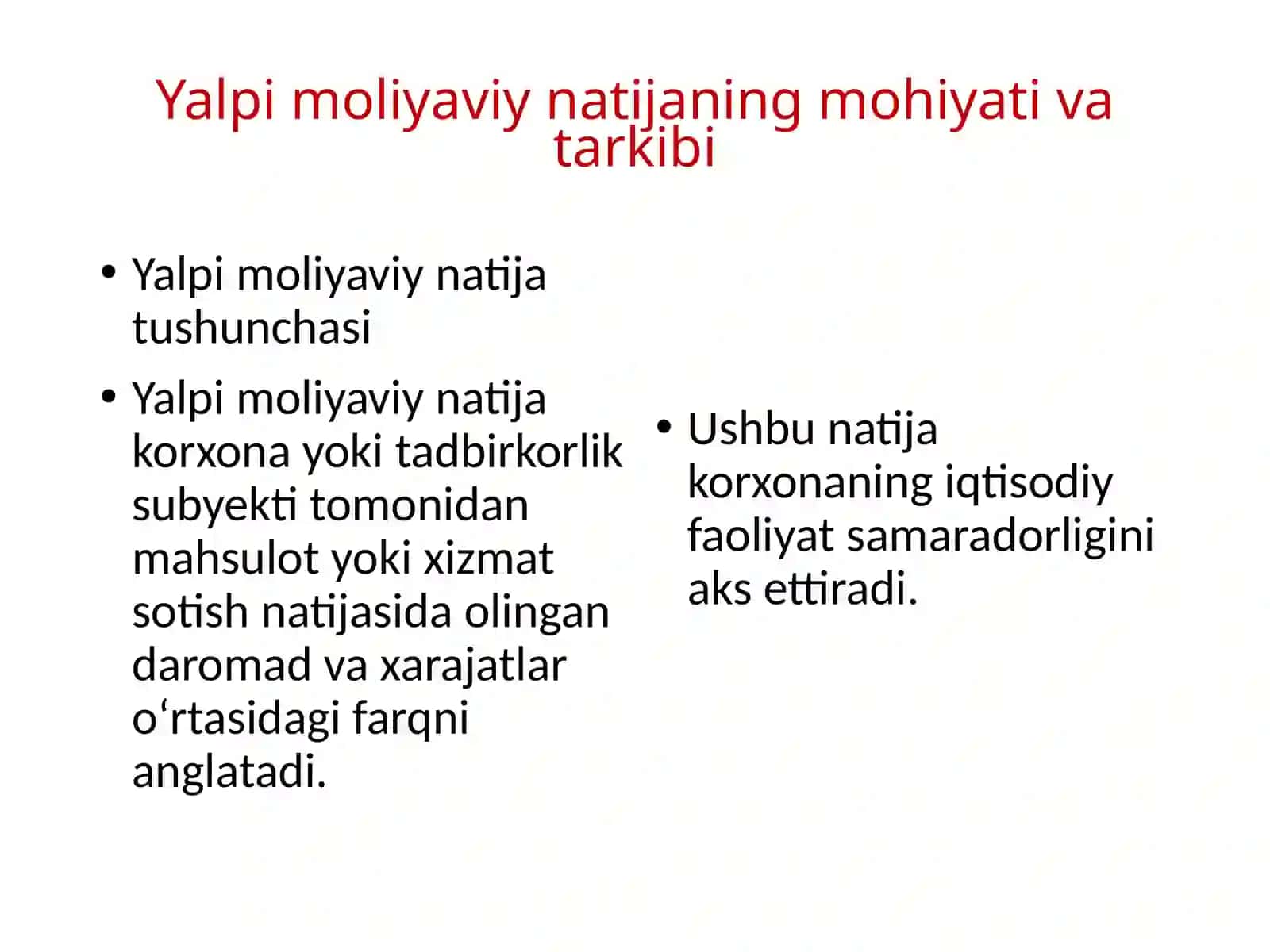 Mahsulot sotishdan ko‘rilgan yalpi moliyaviy natija va unga ta’sir etuvchi omillarning tahlili 4