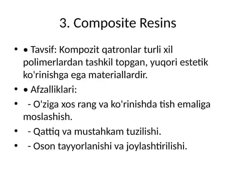 Periodontitli Tishlarni Davolashda Zamonaviy Plomba Ashyolari 4