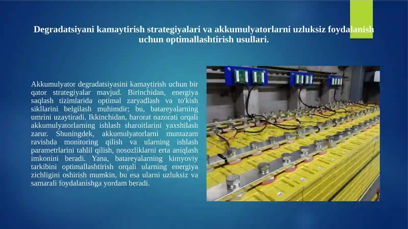 Akkumulyator degradatsiyasini tahlil qilish 4