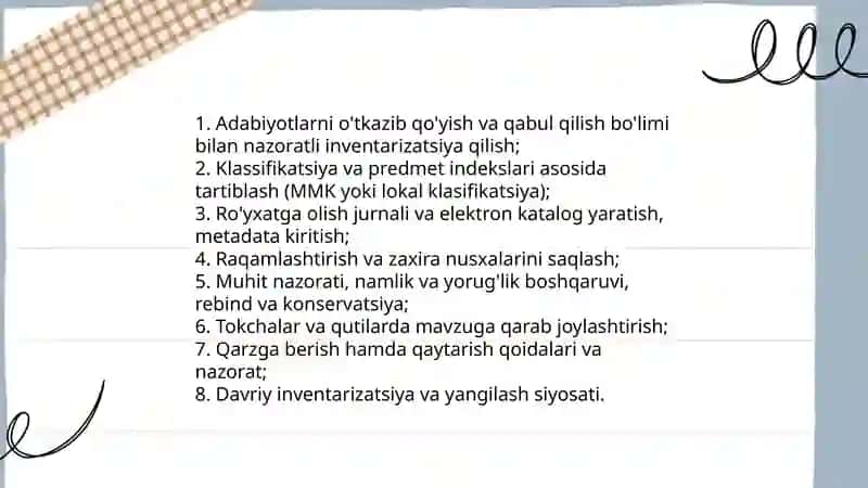 Kabinet kutubxonasining metodik ishlarni tashkil etishdagi roli 4