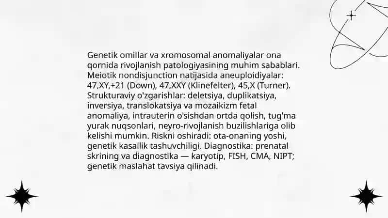 Ona qornida rivojlanish patologiyasi 4