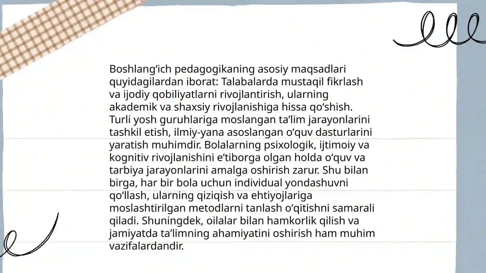 Boshlangʻich pedagogikasi fanining predmeti, maqsadi, vazifasi,ilmiy tadqiqot metodlari 4