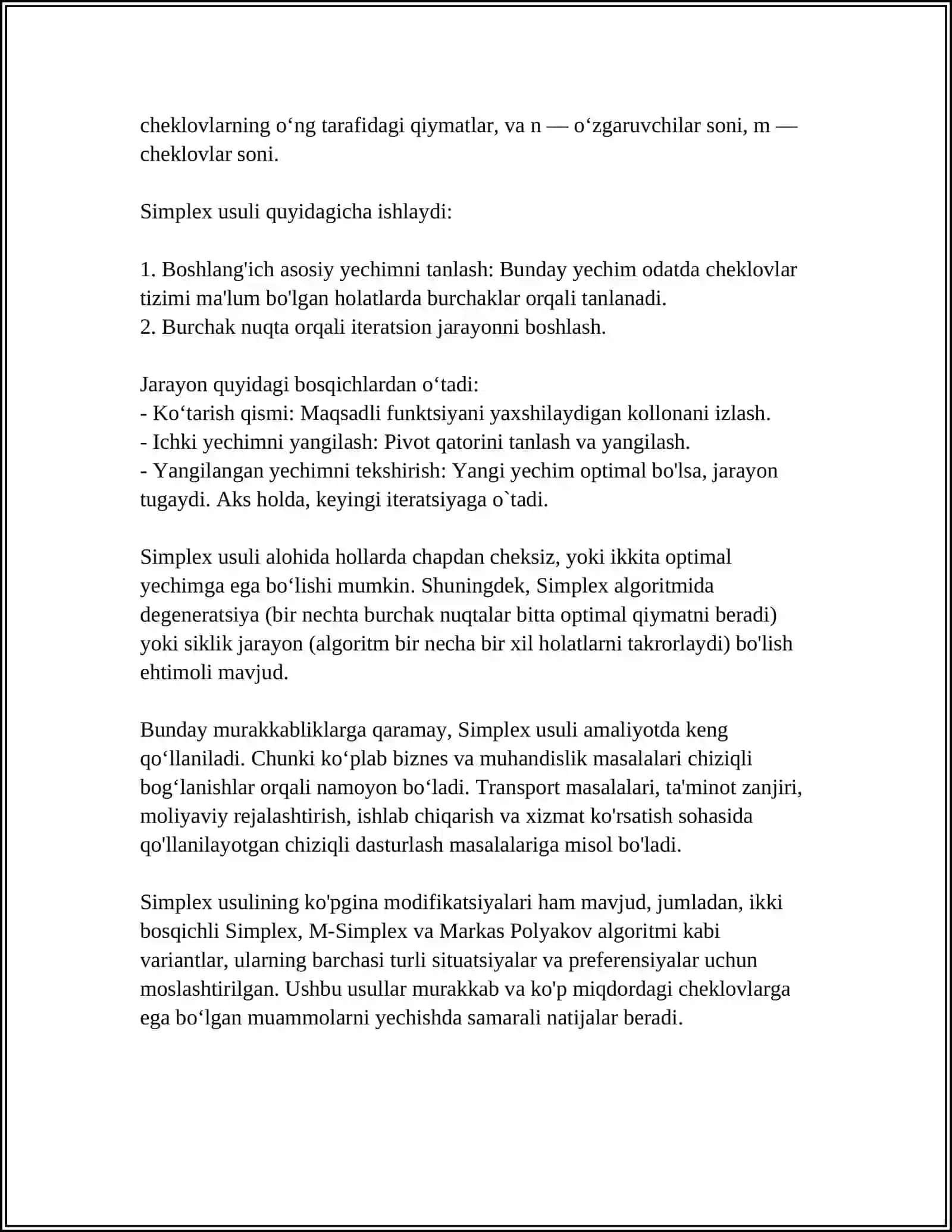 OPTIMAL TIZIMLARNI TAHLIL QILISH USULLARI 4