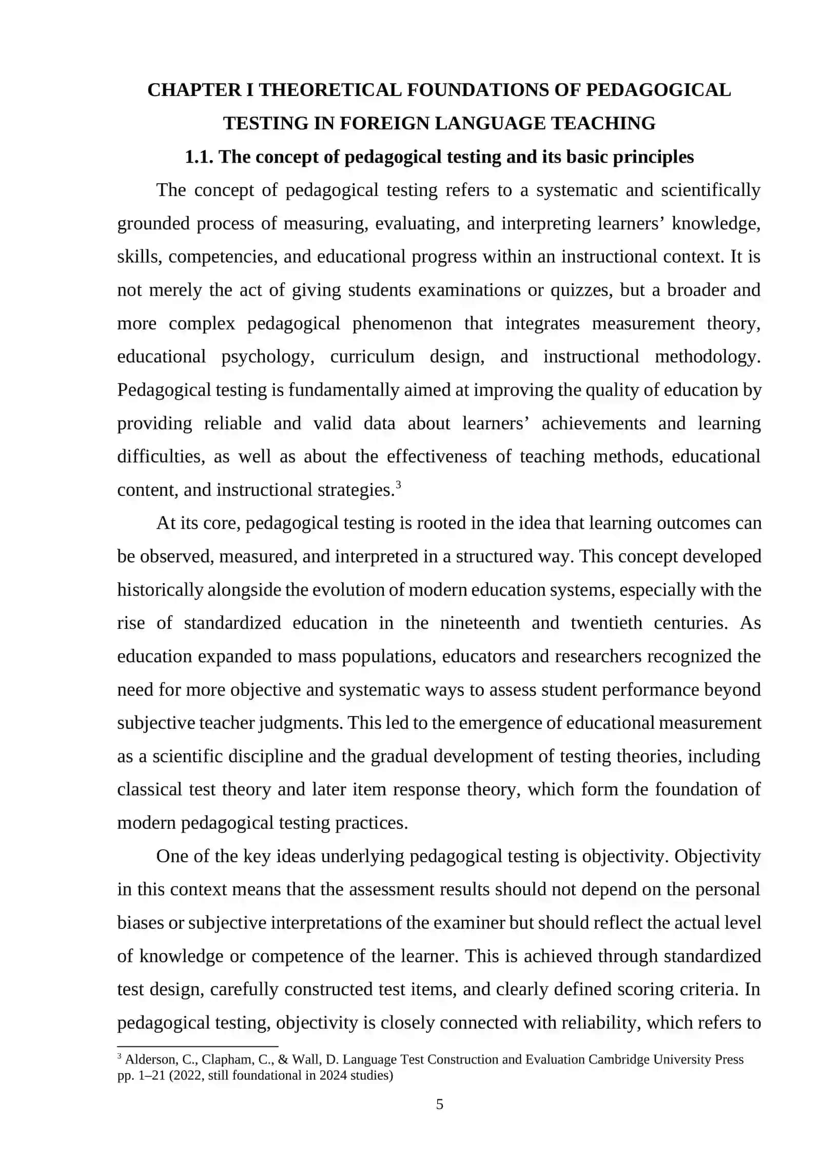 Pedagogical testing in foreign language teaching as an educational assessment tool 4