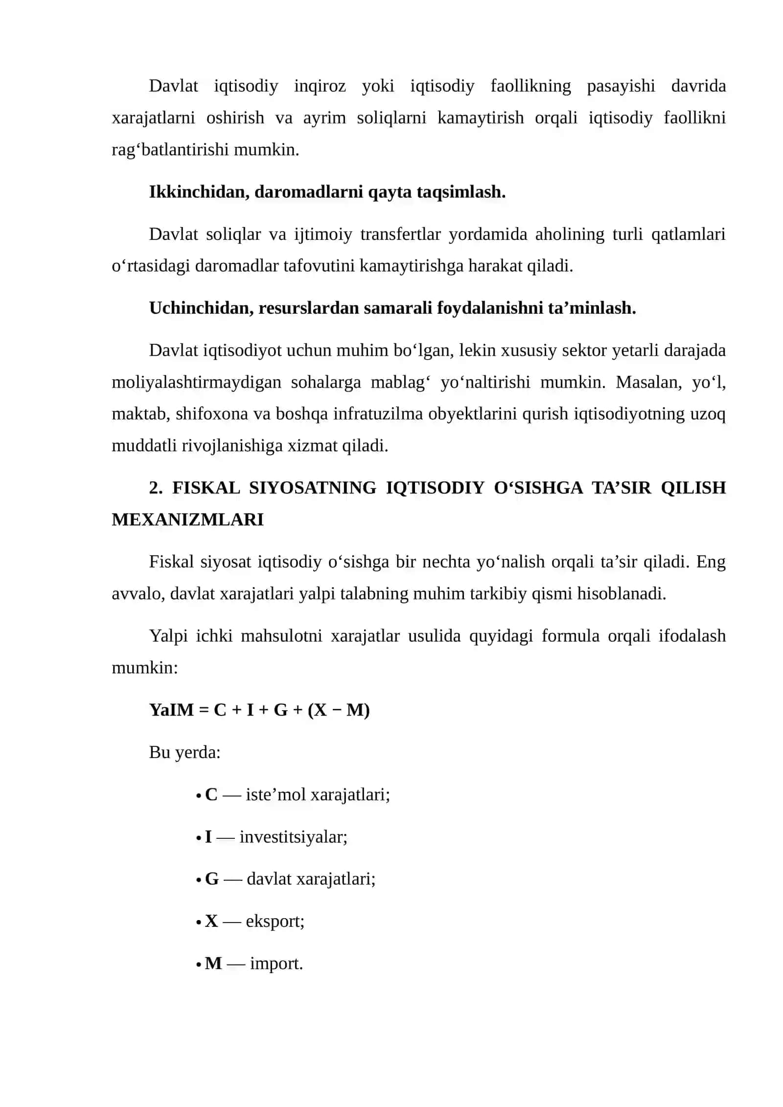 Fiskal Siyosatning Iqtisodiy O‘sishga Ta’sirini Mamlakatlarda O‘rganish 4