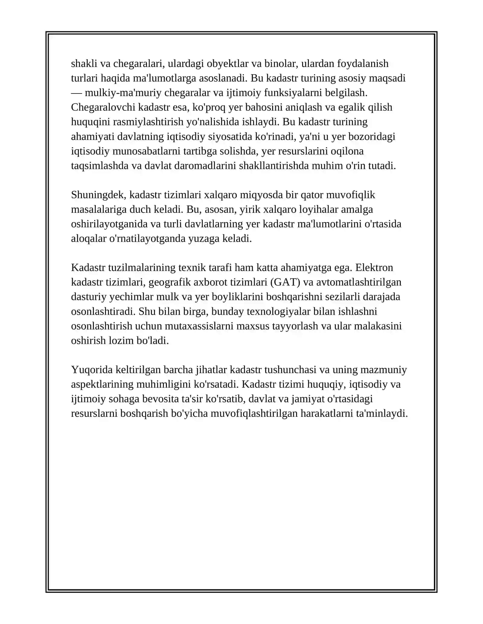 Kadastr tushunchasi va mazmuni 4