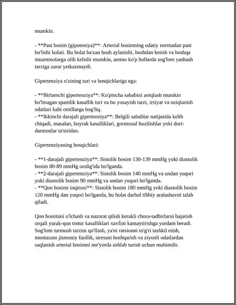 ARTERIAL BOSIMNI ANIQLASHNING FIZIK ASOSLARI. PULS TOLQINI 4