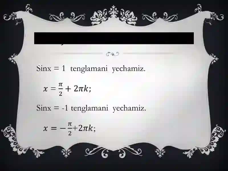 TRIGONOMETRIK TENGLAMALAR 4